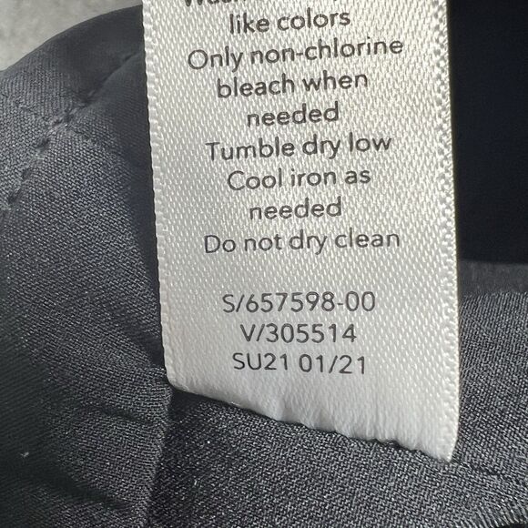 Athleta Pants Womens 10 Black Avenue Wide Leg Crop High Rise Straight Logo - Picture 11 of 12